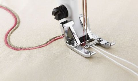 Twin Gimping Foot with Guide Husqvarna-Viking 1,2,3,4,5,6,7