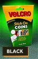 Velcro Stick On Coins 16mm Black