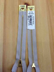 YKK Brass Jeans Zip 15cm 6inch Beige (572)